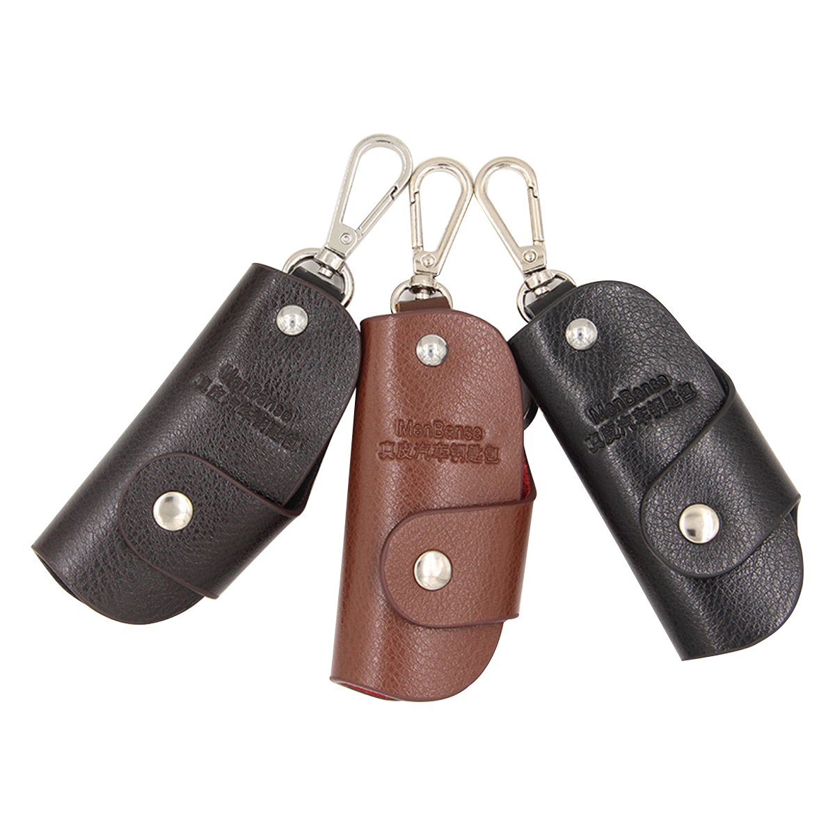 Leather Key Case with Carabiner